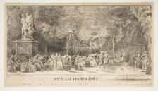 Scene in the Tuileries: The Chairs, 1760. Creator: Gabriel de Saint-Aubin.