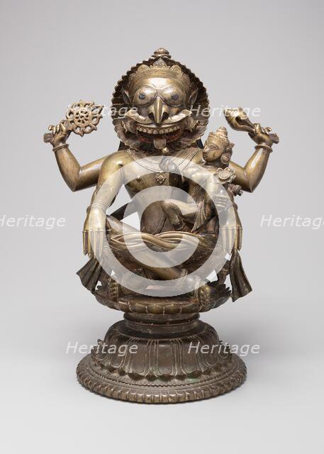 Lion-Headed Incarnation of God Vishnu (Narasimha), c. 15th century. Creator: Unknown.