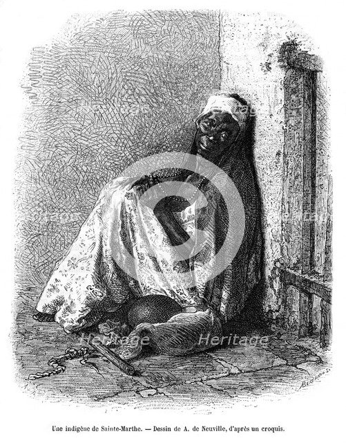 A woman of Santa Marta, Colombia, 19th century. Artist: A de Neuville