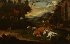 Landscape with Animals, 1st half of 18th century. Creator: Michiel Carree.