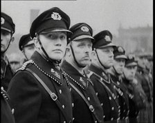 German Military Lined Up, 1930s. Creator: British Pathe Ltd.