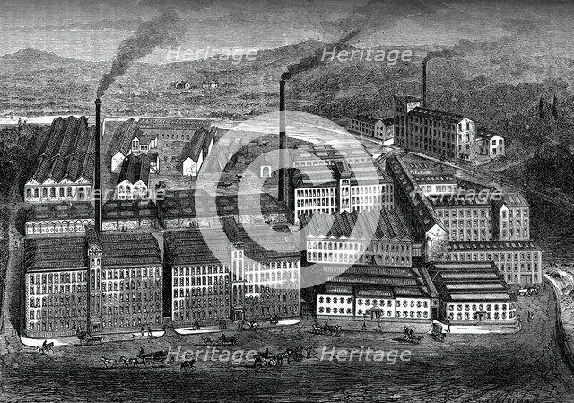 Clark's Anchor Thread Works, Paisley, Scotland, c1880. Artist: Unknown