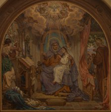 Esquisse pour l'église Sainte-Elisabeth : L'Education de la Vierge, 1872. Creator: Victor-François-Eloi Biennourry.