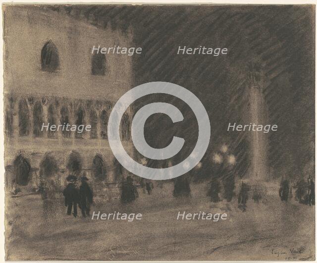 The Piazzetta, Venice, c. 1900-1920. Creator: Eugene Laurent Vail.