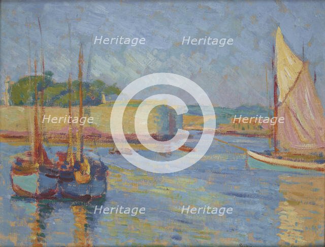Harbour at Concarneau, 1908. Creator: Jozef Pankiewicz.