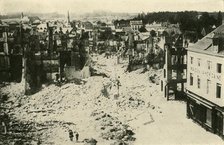 'Louvain after the German Bombardment: one portion of the devastated town', c1914, (c1920). Creator: Unknown.