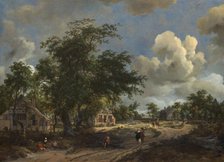 A View on a High Road, 1665. Creator: Meindert Hobbema.