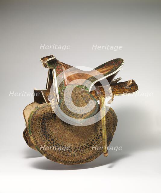 Saddle, Turkish, late 16th-17th century. Creator: Unknown.
