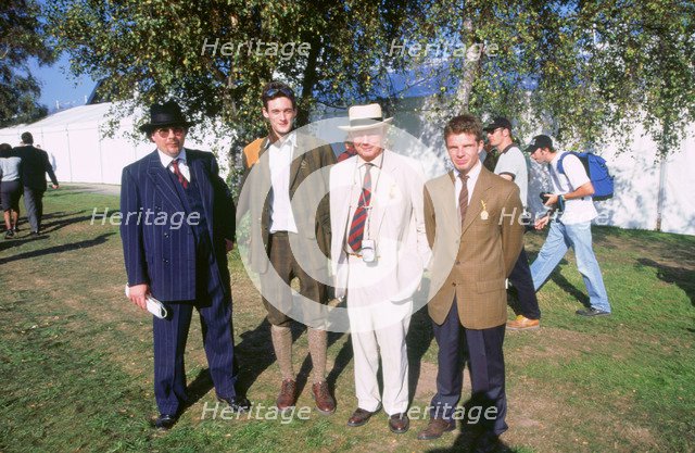 Lord Montagu, Jonathan Montagu and Justin Keen at 1998 Goodwood revival, Artist: Unknown.