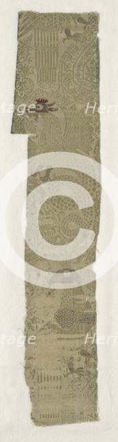 Silk Fragment, 13th century. Creator: Unknown.