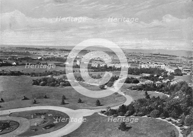 'Barnsley Park and Town', c1896. Artist: Warner Gothard.