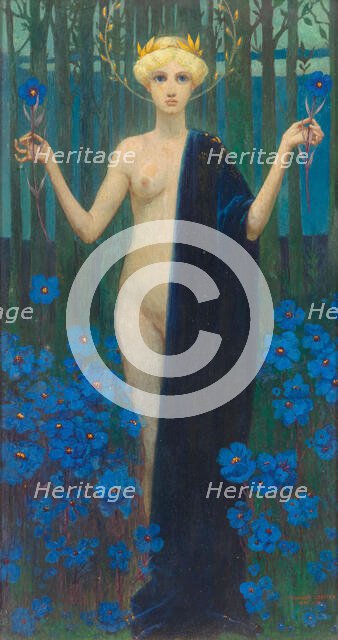 Blue Flower Loneliness, 1892-1893. Creator: Lechter, Melchior (1865-1937).