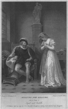 'Measure for Measure. Act 2. Scene 4. Angelo and Isabella', 1797.  Artist: WC Wilson.