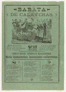 The sale of skeletons, 1907., 1907. Creator: José Guadalupe Posada.