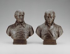 Busts of Pierre François Leonard Fontaine and Charles Percier, 1839. Creator: Louis Petitot.