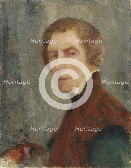 Self-Portrait, 1917. Creator: Maria Wiik.