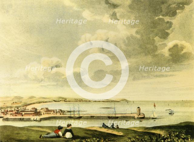 'A View of the Bay and Pier of Douglas, Isle of Man', 19th century?, (1946).  Creator: J. Burman.