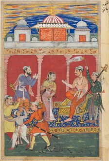 Page from Tales of a Parrot (Tuti-nama): Eighth night: The prince’s ordeal continues..., c. 1560. Creator: Unknown.
