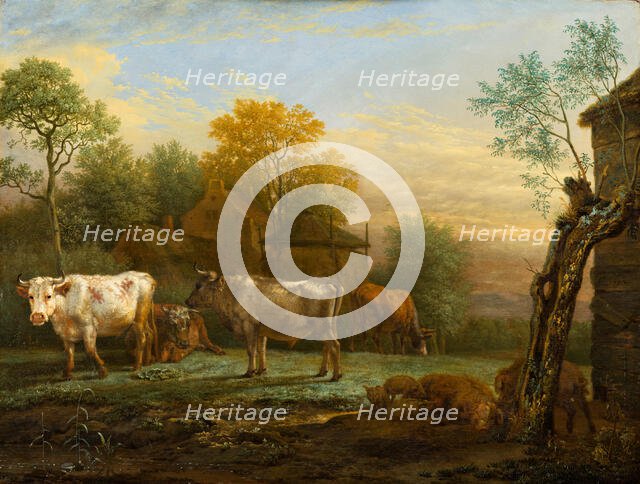 Cattle in a Meadow, 1652. Creator: Paulus Potter.