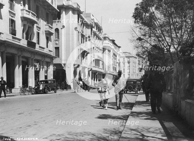 Street scene, Casablanca, Morocco, c1920s-c1930s(?). Artist: Unknown