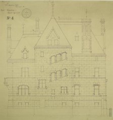 William Borden Residence, Chicago, Illinois, West Elevation, 1885. Creator: Richard Morris Hunt.