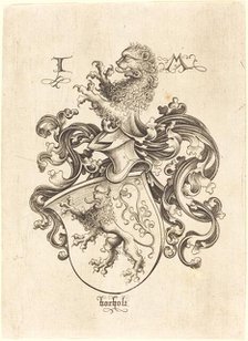 Coat of Arms with Lion, c. 1480/1490. Creator: Israhel van Meckenem.