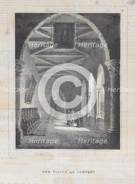 Une Visite au Couvent, ca. 1834. Creator: Anon.
