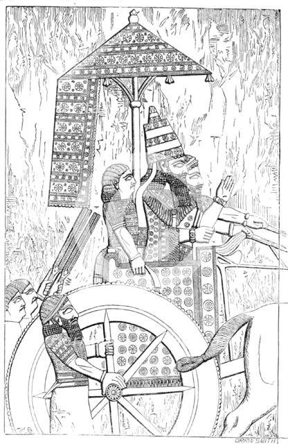 Additions to the Assyrian Sculptures at the British Museum: The King in his Chariot, 1856.  Creator: Harvey Orrin Smith.