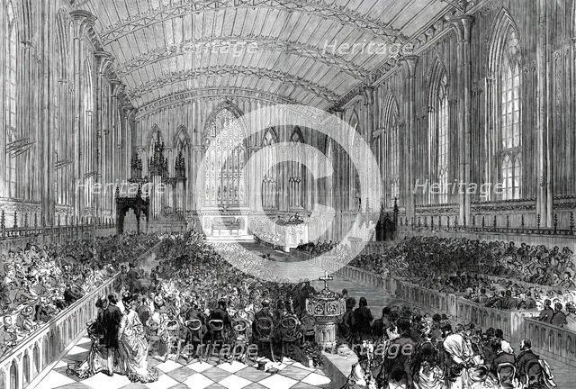 Christmas-Day Service in Calcutta Cathedral, attended by the Prince of Wales...1876. Creator: Unknown.