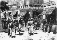 'Scene In Delhi: The Cross-Roads, Chandni Chowk, the Principal Business Thoroughfare', c1891. Creator: James Grant.