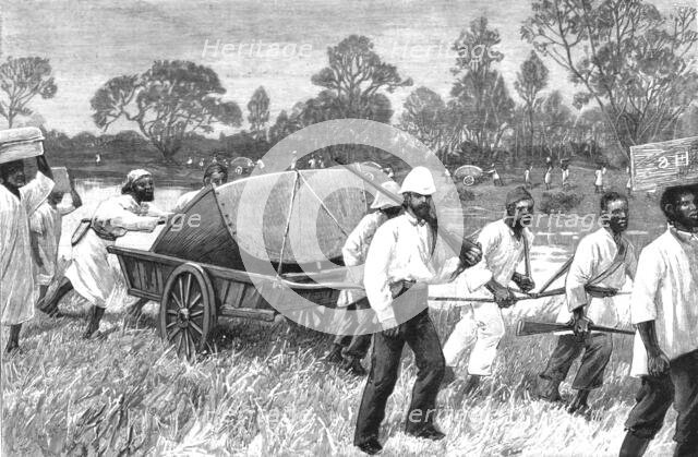 ''Practical Civilising Work in Central Africa; The Lifeboat on its way from Zanzibar to Ujiji', 1890 Creator: Unknown.