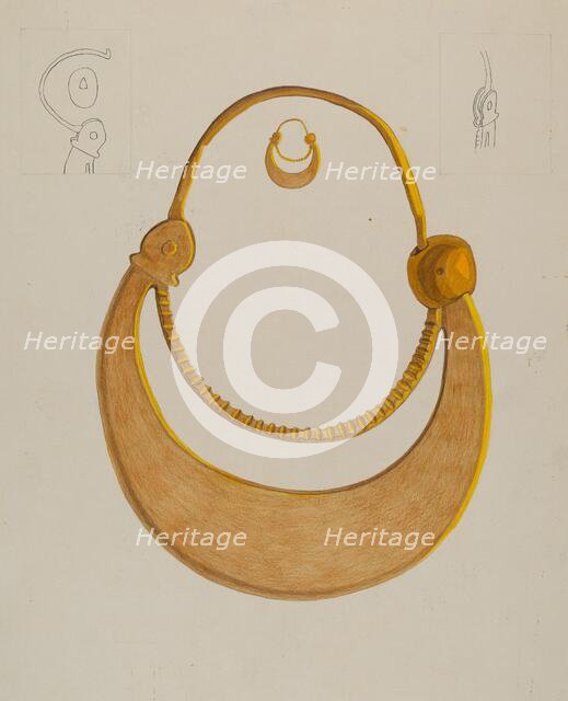 Loop Earrings, c. 1937. Creator: Tulita Westfall.