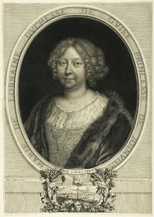 Marie de Lorraine, Duchesse de Guise, Princesse de Joinville, 1684. Creator: Antoine Masson.