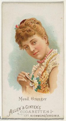 Maud Granger, from World's Beauties, Series 1 (N26) for Allen & Ginter Cigarettes, 1888., 1888. Creator: Allen & Ginter.