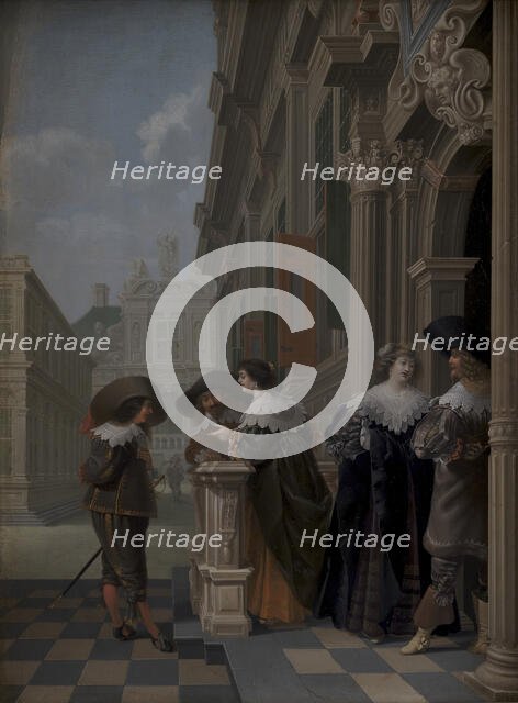 Conversation outside a Palace, 1636. Creator: Dirck van Delen.