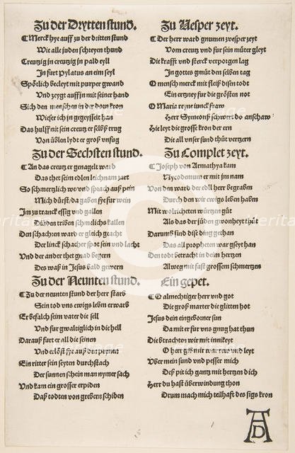 Christ on the Cross with Mary and Saint John (second sheet of two), 1510. Creator: Albrecht Durer.