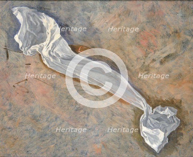 Study for Drapery of "Pursuit of the Ideal", 1891. Creator: Kenyon Cox.