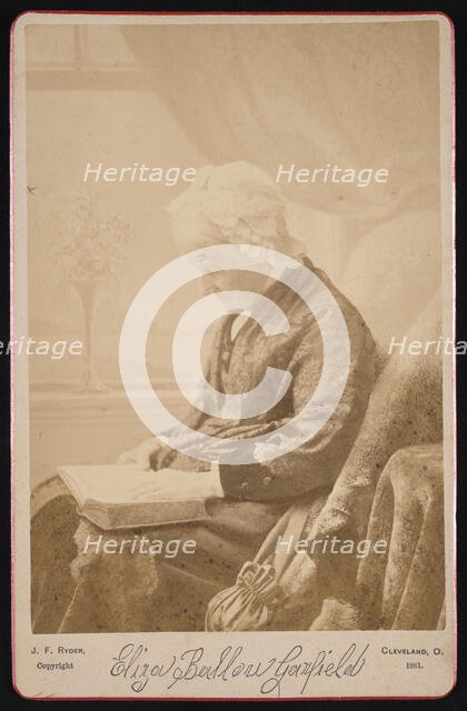 Portrait of Eliza Ballou Garfield (1801-1888), 1881. Creator: James Fitzallen Ryder.