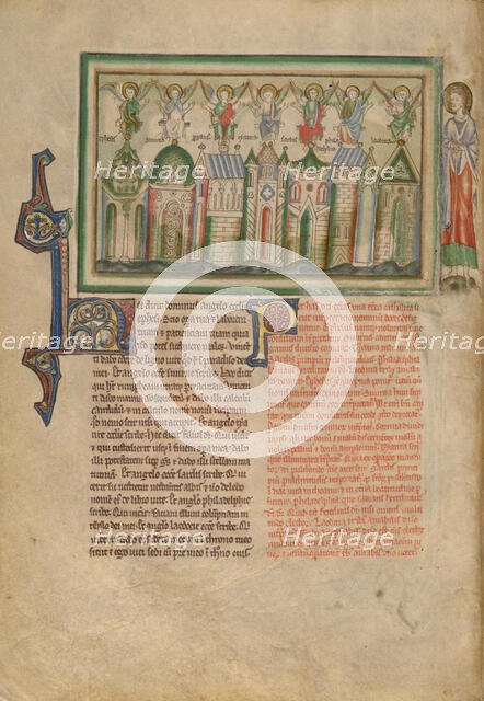 The Seven Churches of Asia Minor; Dyson Perrins Apocalypse, about 1255-1260. Creator: Unknown.