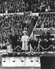 The opening ceremony of the 1966 World Cup at Wembley, 11th July 1966. Artist: Unknown