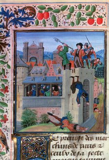 The murder of Etienne Marcel, 1358, (mid-15th century). Artist: Loyset Liedet