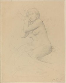 Female Nude Seated. Creator: Alphonse Legros.