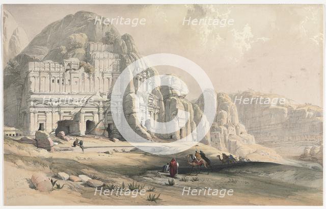 Petra, Eastern End of the Valley, 1839. Creator: David Roberts (British, 1796-1864).