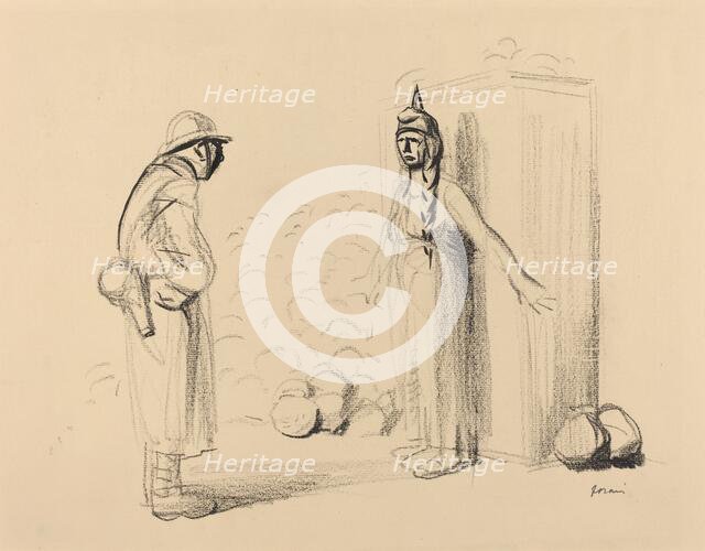 Hiding the "louis", c. 1914/1919. Creator: Jean Louis Forain.