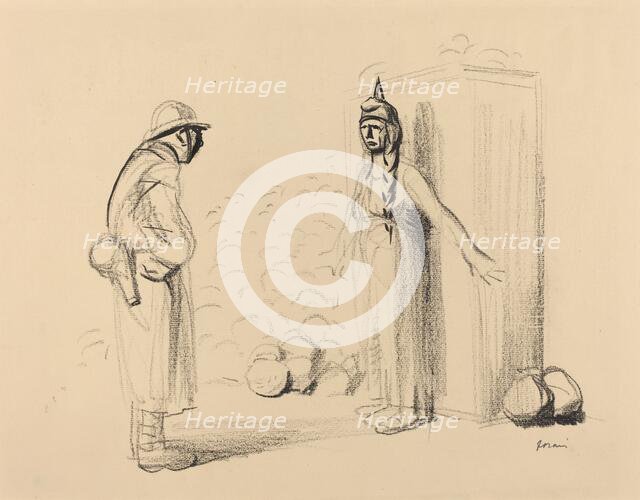 Hiding the "louis", c. 1914/1919. Creator: Jean Louis Forain.