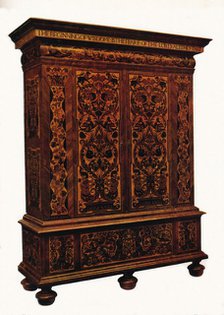 William and Mary Marquetry Cabinet, (c1690), 1925. Artist: Unknown