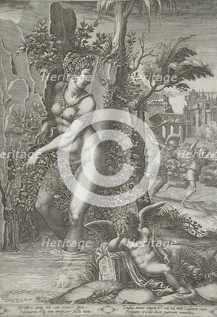 Venus and the Rose, 1556. Creators: Giorgio Ghisi, Luca Penni.