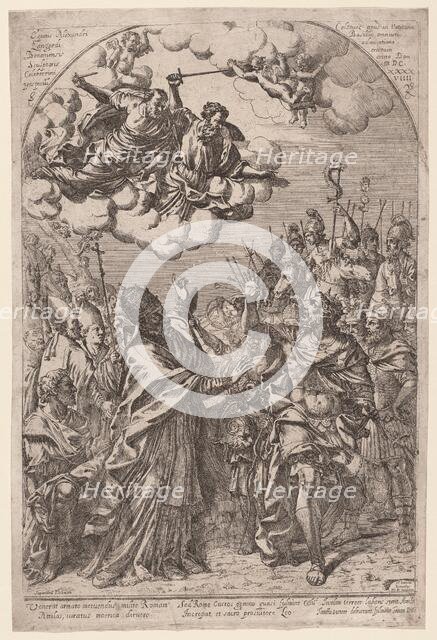 Attila at the Gates of Rome, 1649. Creator: Giovanni Battista Bracelli.