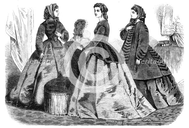 Paris fashions for January 1865, (1864). Creator: Unknown.