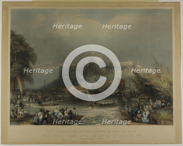 Celebration of the Fourth of June at Eton, 1837. Creator: C. O. Lewis.